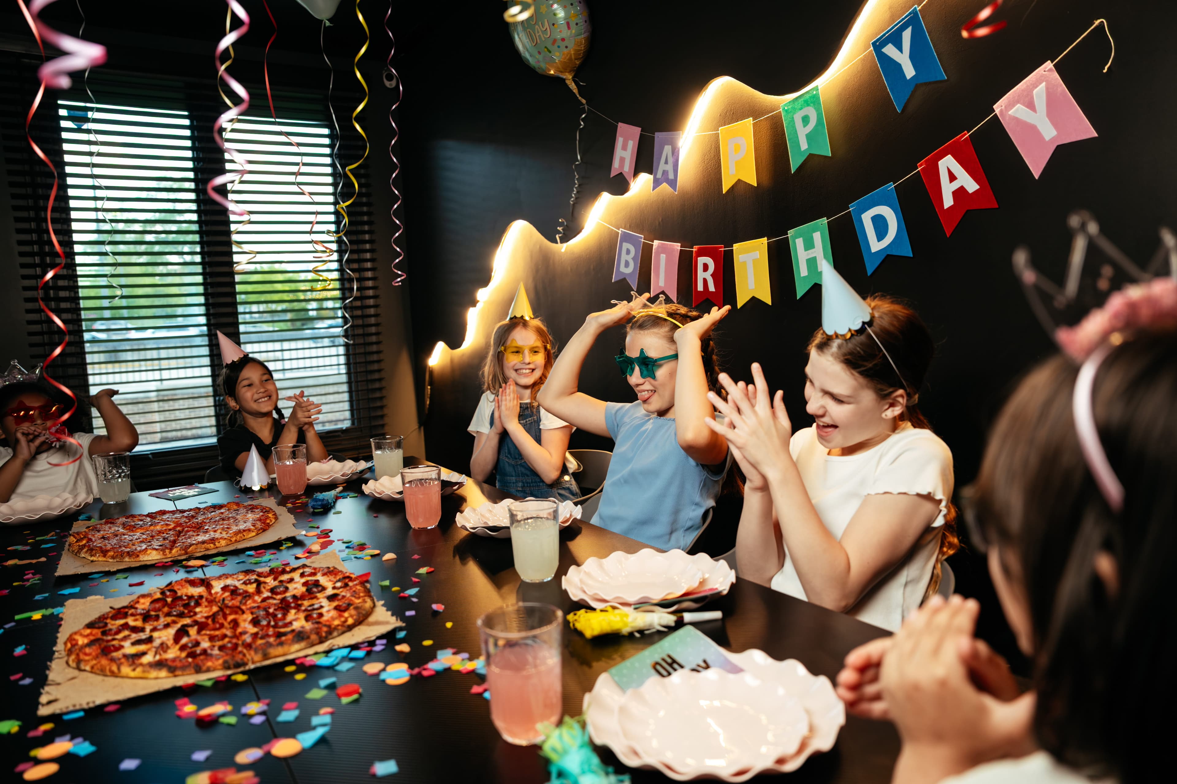 Birthday celebration with cake