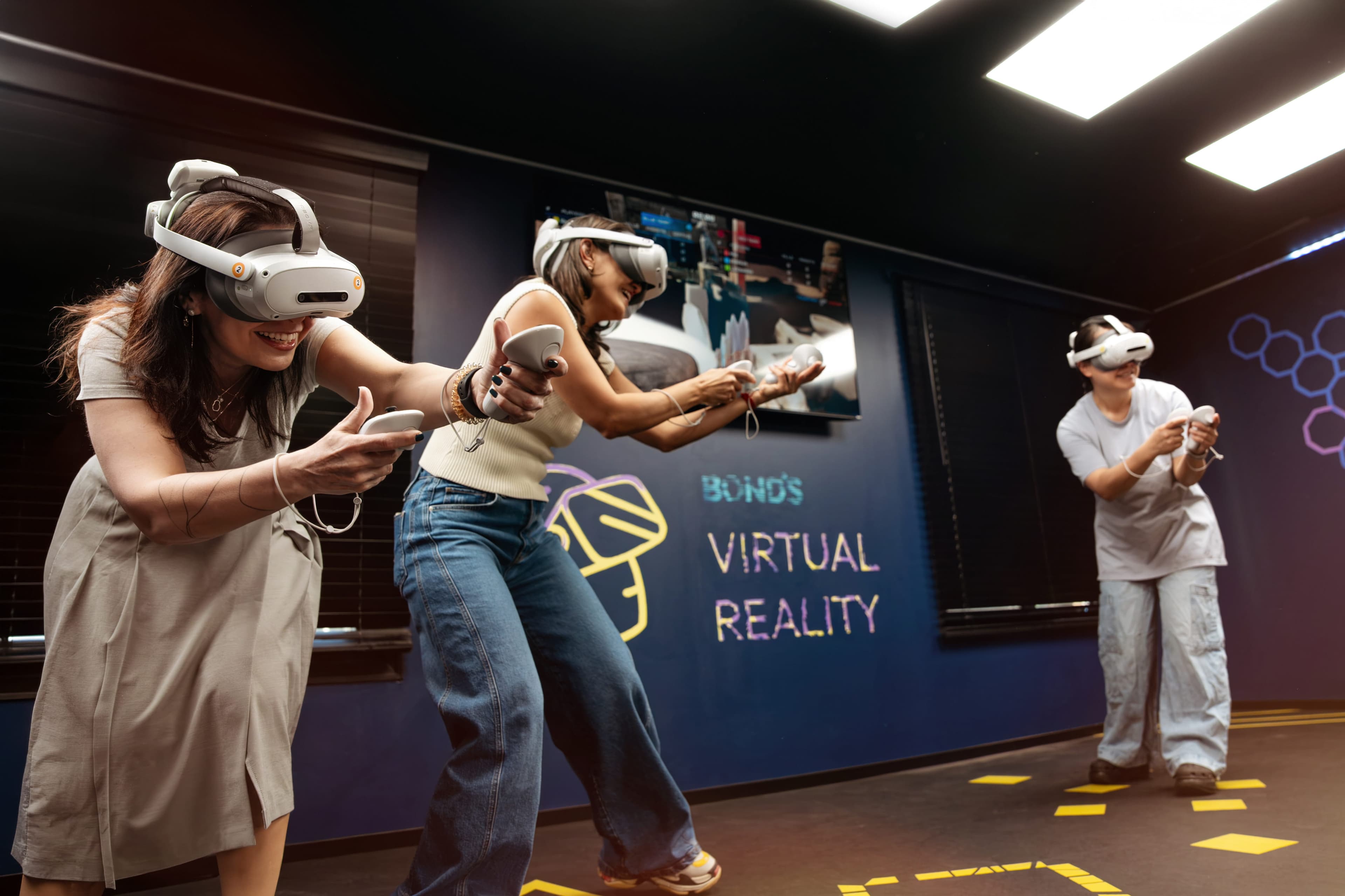 Group enjoying VR Arena experience