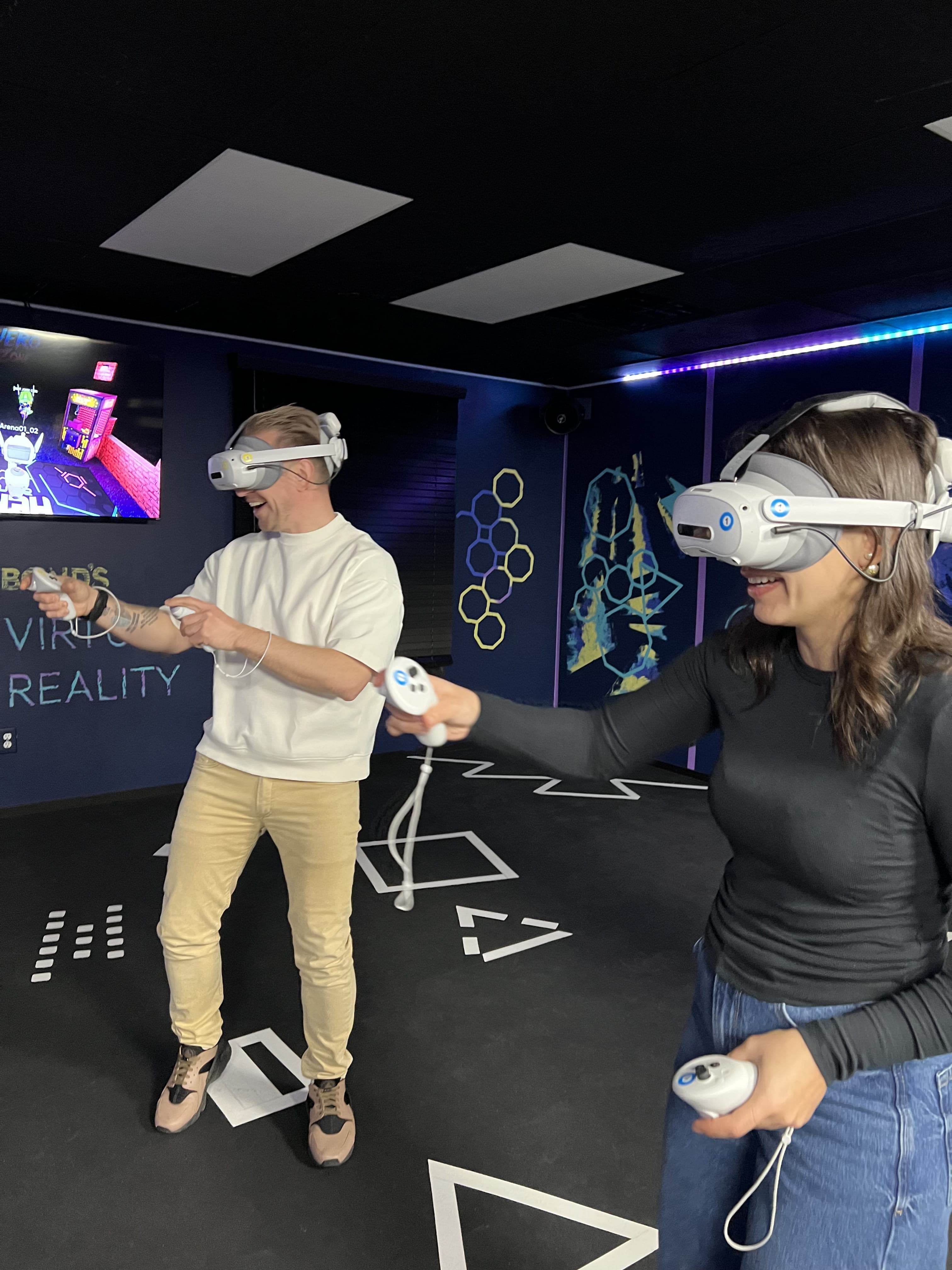 Friends playing in VR Arena