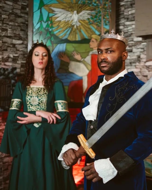 Players in costume inside the Enchanted Castle escape room at Bond's Arlington